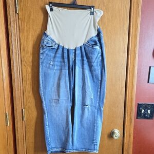Indigo Blue Jean Capris Pants